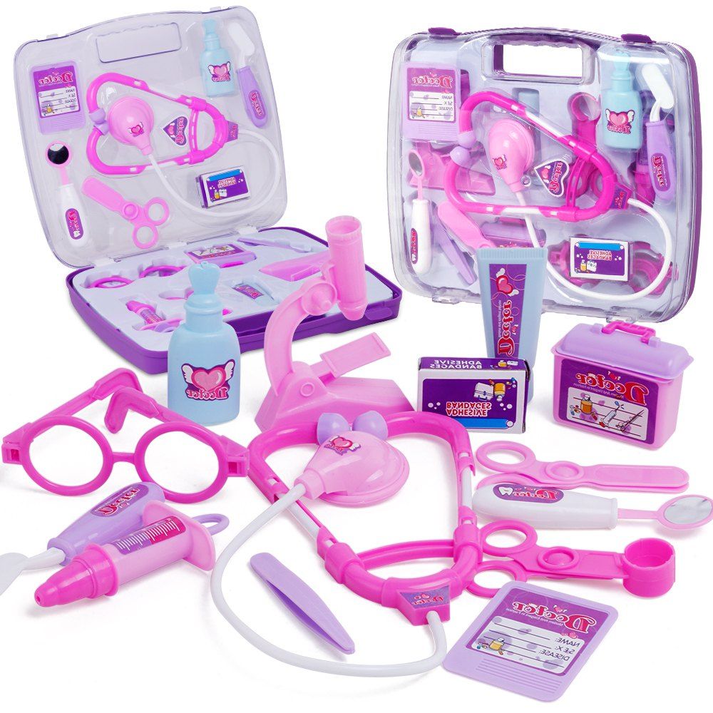 

7735B Children Emulation Box Play Doctors Medicine Toys, Sangria