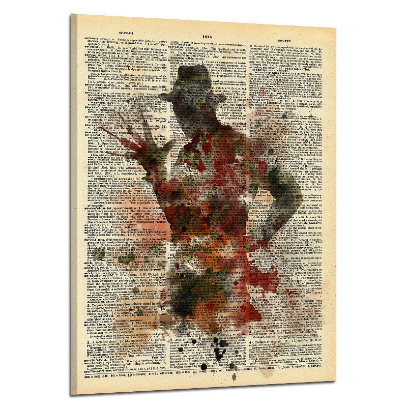 

Modern Dictionary Art Style Canvas Print Frameless Home Decoration, Colorful