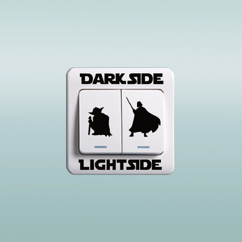 

Dark Side Light Side Switch Sticker Home Decor, Black