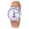ZhouLianFa Nouvelle Mode Tendance Lai Chi Motif Bracelet en Cuir D'affaires Casual Ladies Quartz Montre - Beige 