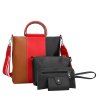 Le sac de quatre couleurs de couleur de collision de nouvelle bande de couleur avec des sacs inclinés simples de mode simple d'épaule - Brun Angel 