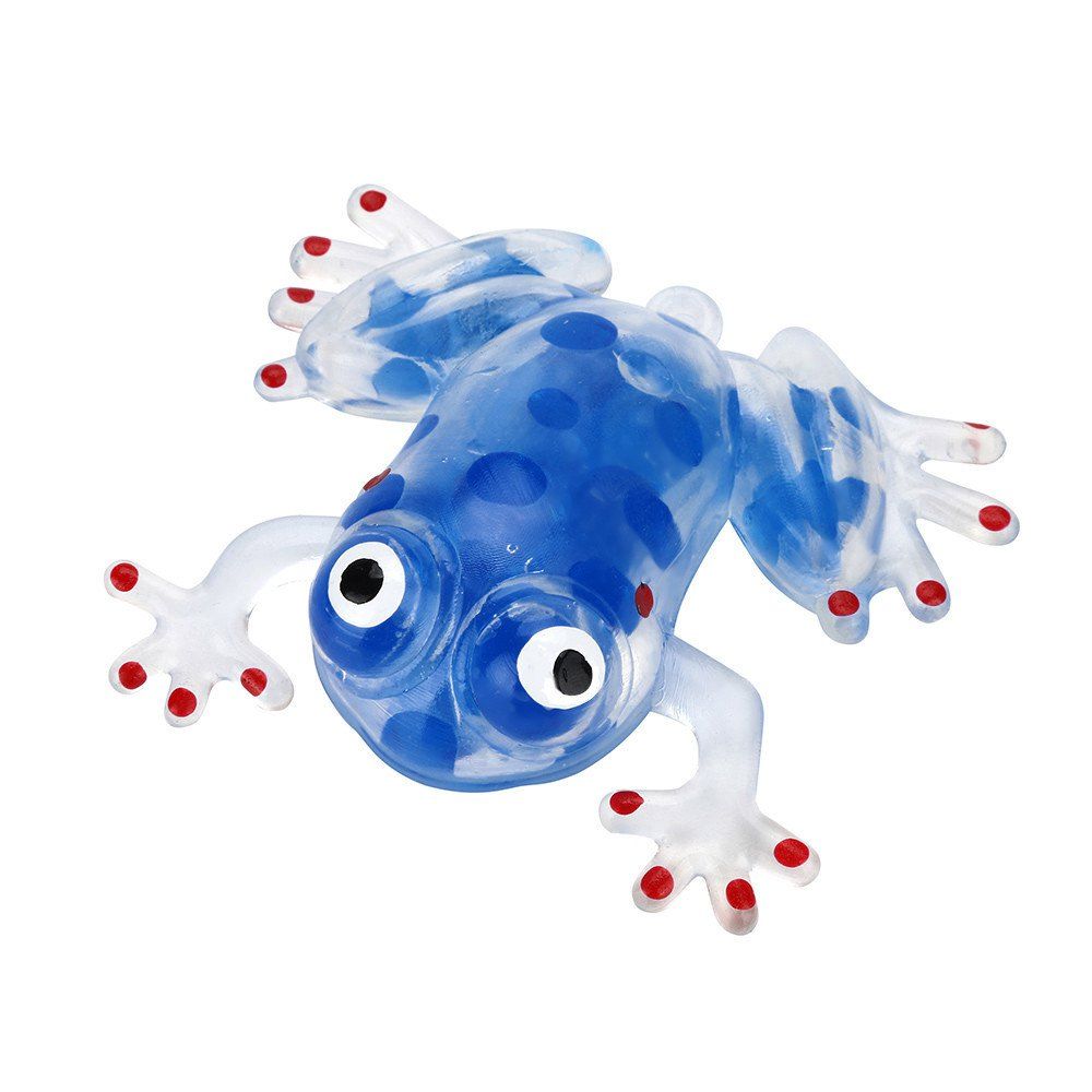 

Novelty 6cm Bead Stress Ball Sticky Squeeze Frogs Squeezing Stress Relief Toy 4 Colors, Blue