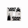 Autocollant en Vinyle Motif Dark Side Light Side Décoration Murale pour Interrupteur - Noir 6.1 X 7.9 CM