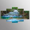 Le panneau 5 de YSDAFEN copie les images modernes de peinture de rivière de rivière pour le salon - multicolore 30X40CMX2+30X60CMX2+30X80CMX1(12X16INCHX2+12X24INCHX2+12X32INCHX1)