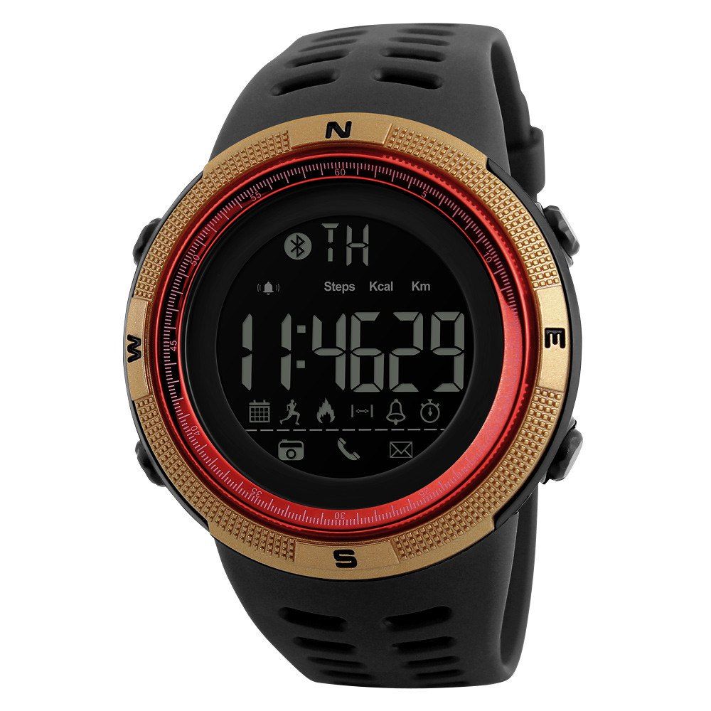 

Fashion Electronic Outdoor Sports Student Burst Section Waterproof Sports Watch, Red