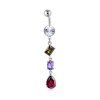 Mode Multi Zircon Navel Ring P0266 - coloré 