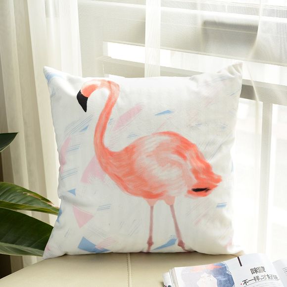 Coussin Super Doux Oreiller Flamingo Impression Macaron - BlancA 