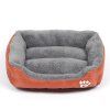 Grand Lit De Chien Chiot Chats Lits Multicolore Doux Imperméable Animaux Domestiques Lit De Couchage Chenils Mat Coussinet S-XXXL Taille - Orange M