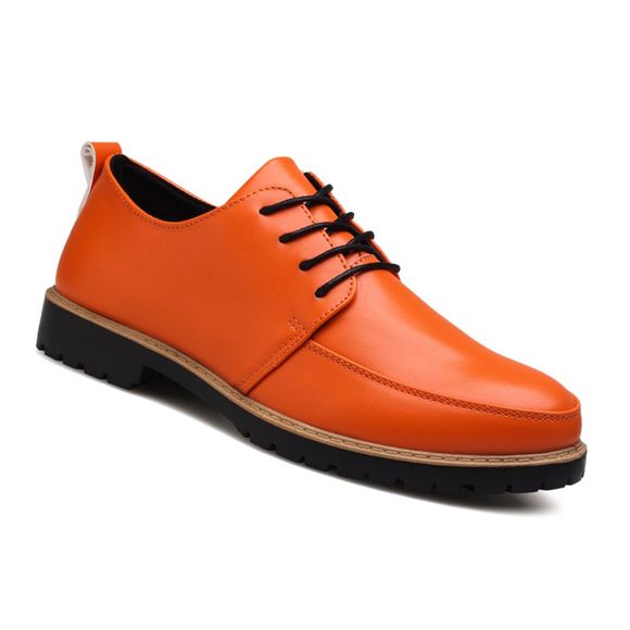 Nouvelles chaussures en cuir décontractées pour l'automne - Orange 41