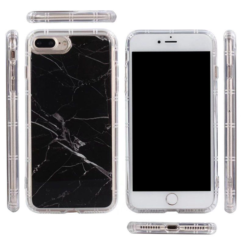 

Marble TPU Soft Rear Shell for iPhone 7 Plus / 8 Plus, Black
