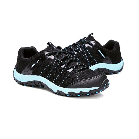 Chaussures en Tissu Interférence de Vitesse de L'eau Automne Extérieur Air Neige Montagne Randonnée - Noir et Bleu 38