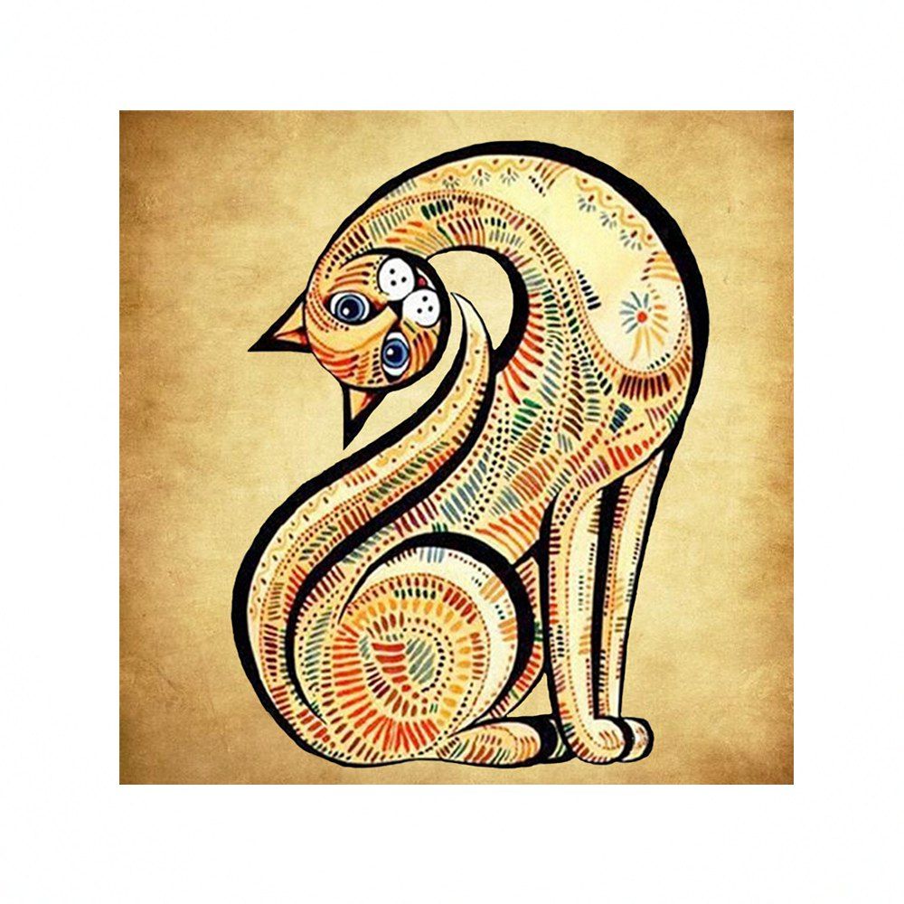 

Naiyue 7098 Long Neck Cat Print Draw Diamond Drawing, Daisy
