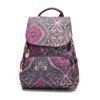 Sac à dos pour les filles Fashion Floral sac à dos toile sac à dos violet - Pourpre 