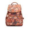 Sac à dos pour les filles Fashion Floral sac à dos toile sac à dos orange - Orange 