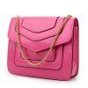 New Splicing Chain Women's Single Shoulder Slanted Slanted Crossbody Bag - SANGRIA 
