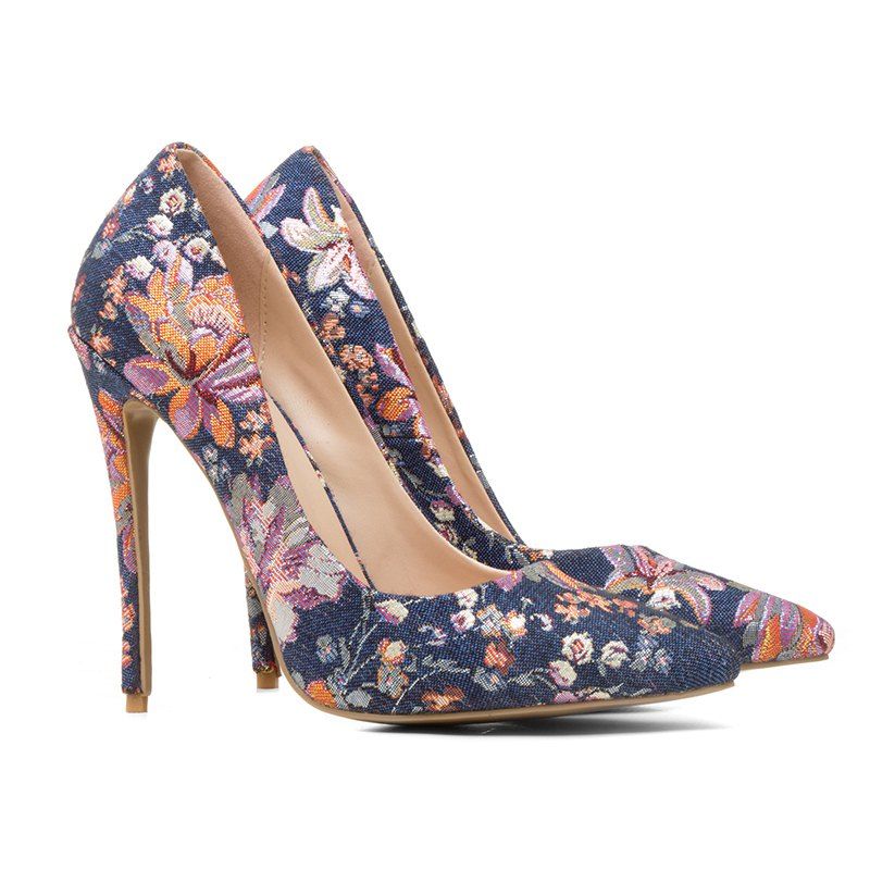 

Pumps Pointed Toe Wedding Office Career Party Evening Casual Stiletto Heels, Blue