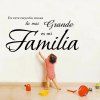 "En este pequeno hogar lo mas grande grande mi Familia" Espagnol Vinyle Sticker Citation Stickers Mur Art Famille Règles - Noir 58 X 28CM