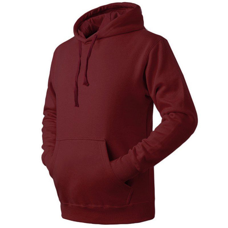 

Autumn Winter Youth Trend Leisure Suit of Cotton Men'S Hoodie, Burgundy