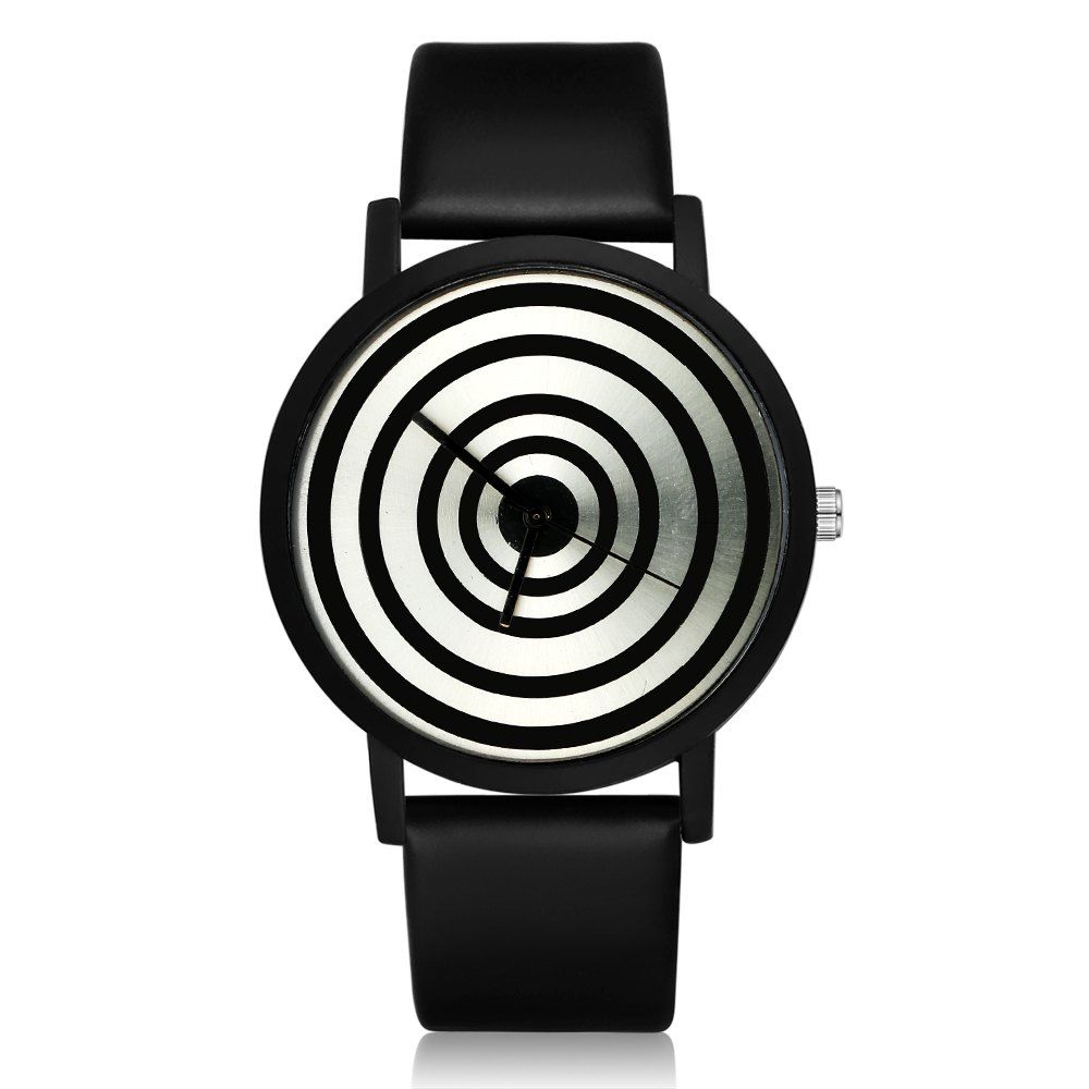 

GAIETY Women's Unique Face Leather Wrist Watch G417, Black