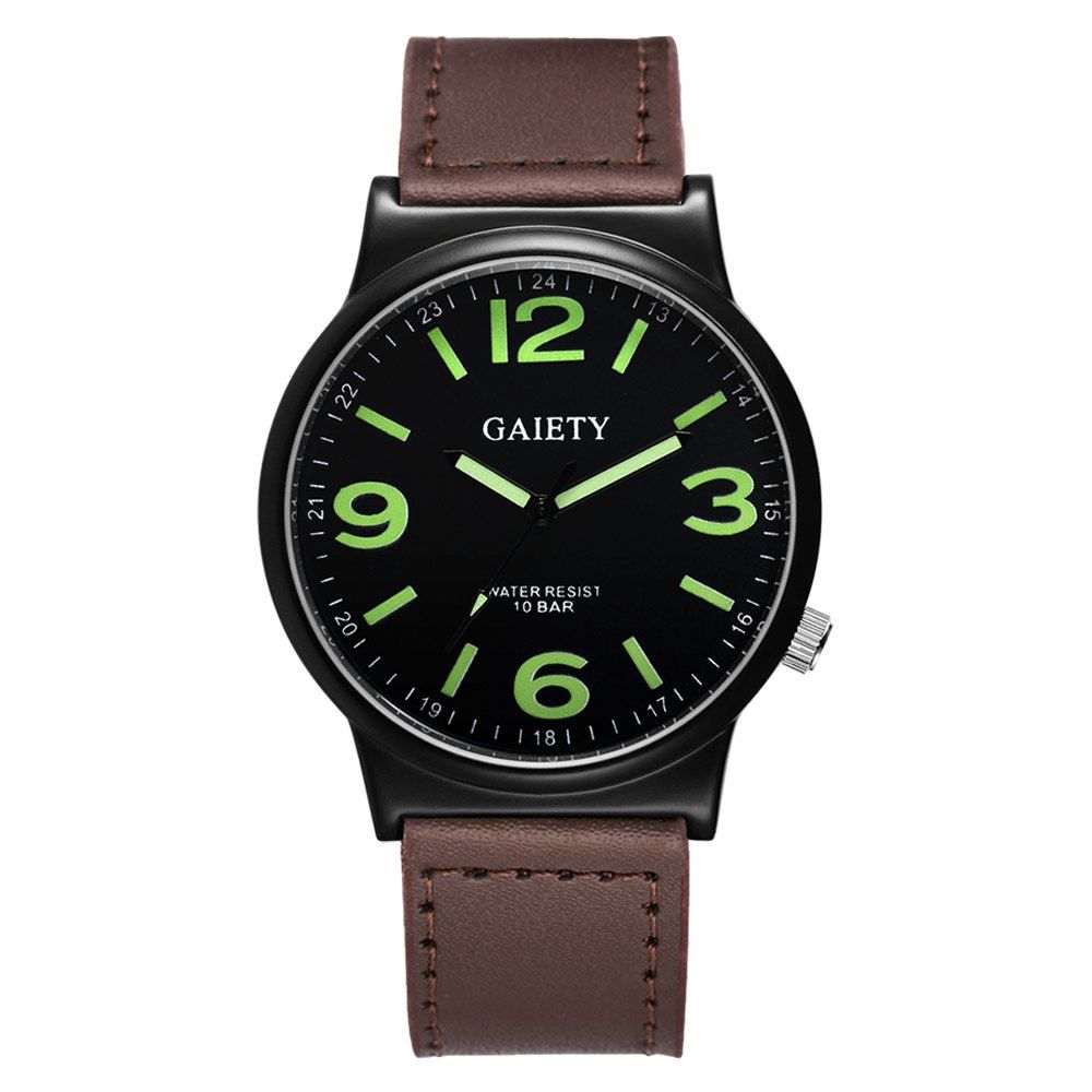 

GAIETY G442 Men's Business Leather Watch, Brown