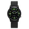 GAIETY G442 Montre en cuir pour homme - Noir 