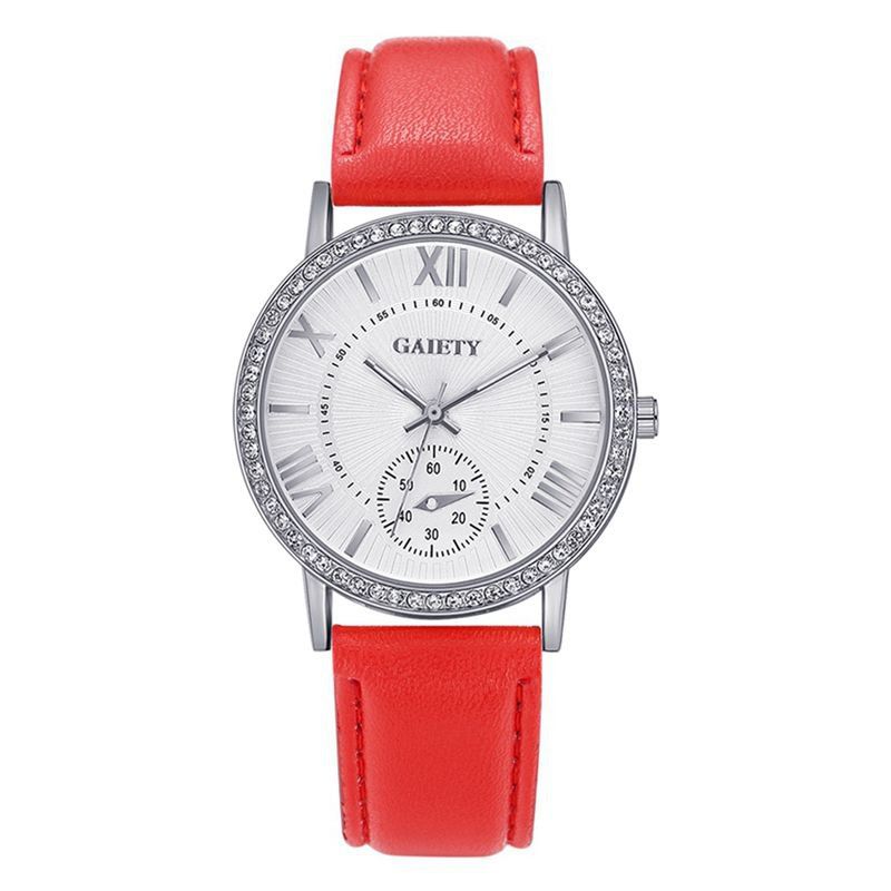 

GAIETY G061 Ladies Fashion Belt Watch, Red