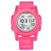 SYNOKE 67286 Silicone Nuit Lumière Natation Etanche Étudiant Couple Montre - Rouge Rose FEMALE