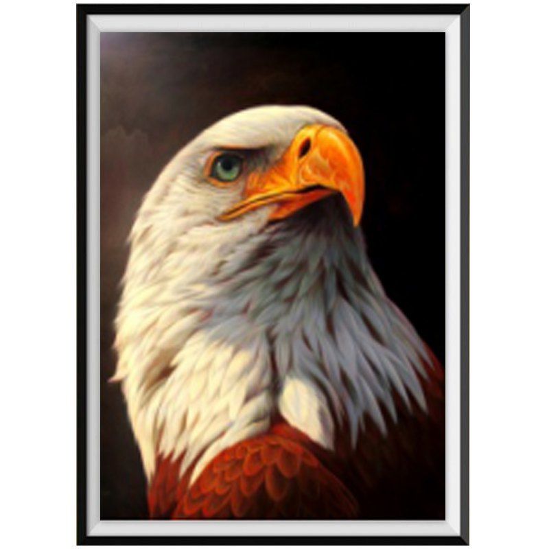 

NAIYUE J-6 Eagle Owl Print Draw Diamond Painting Diamond Embroidery, White