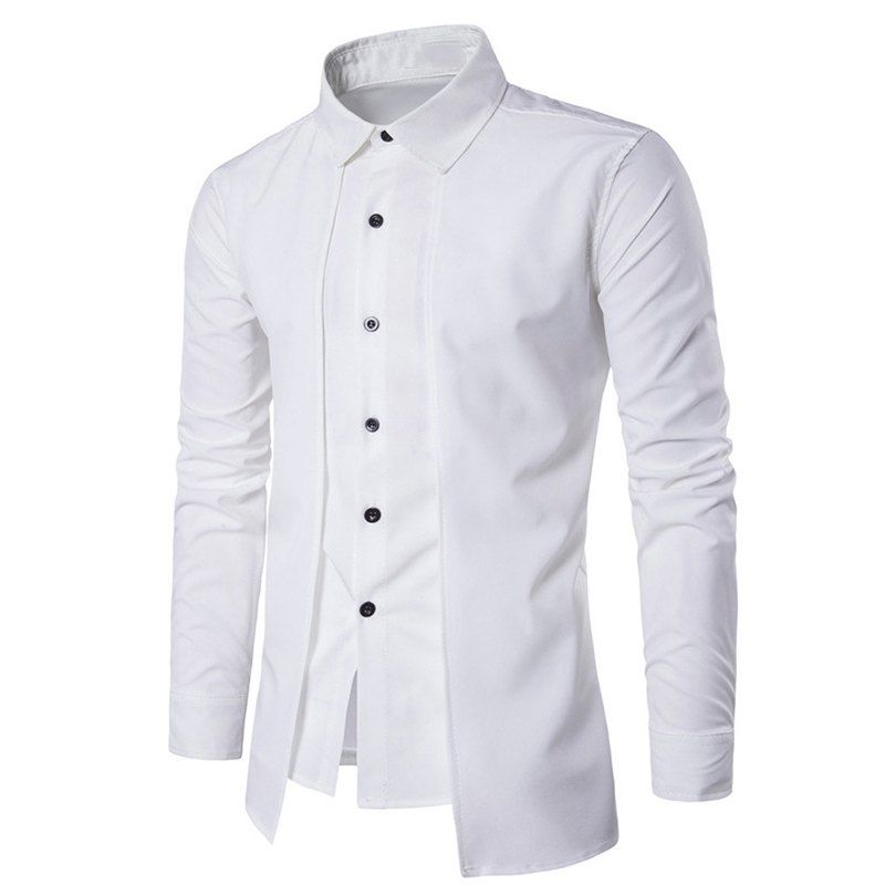 

Men's Daily Simple Spring Fall Shirt Personalized Shirt Casual Shirts, White