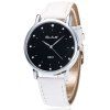 ZhouLianFa New Women's Montre noire modèle Slub Pattern Business Watch avec boîte-cadeau - Blanc 