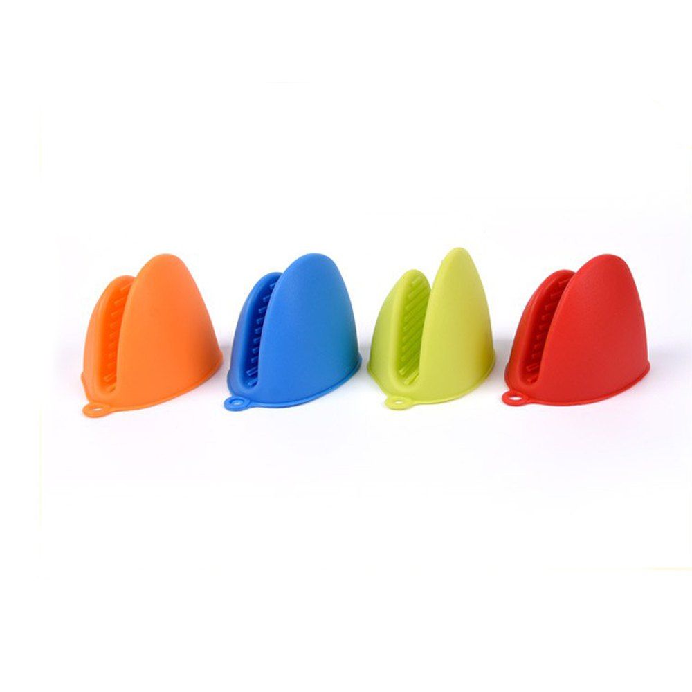 

4 Pcs Bake Oven Microwave Oven Gloves Resistant To Heat Insulation of High Temperature Silica Gel, Color mixing