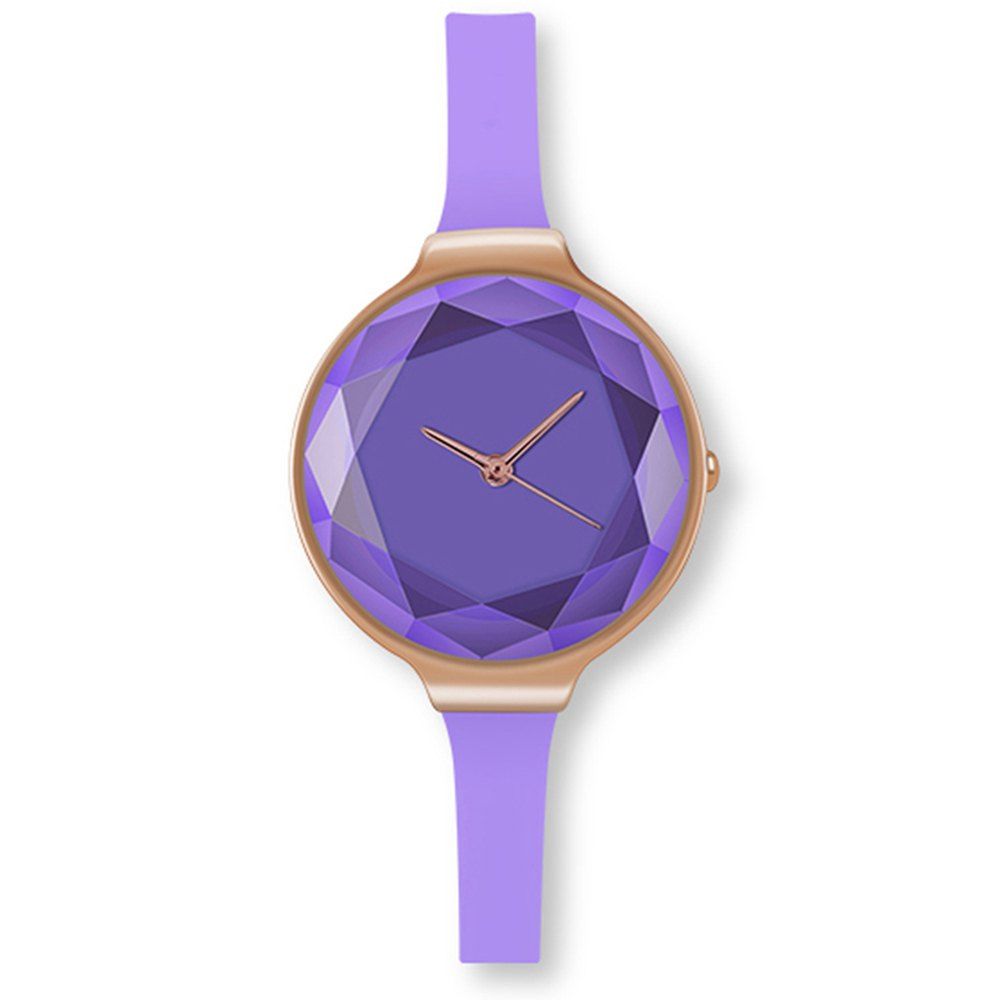

Cooho Watch Women Exquisite Diamond Quartz Ladies Watch Fashion Leather Wristwatch Women Watches Saat Relogio Feminino, Purple