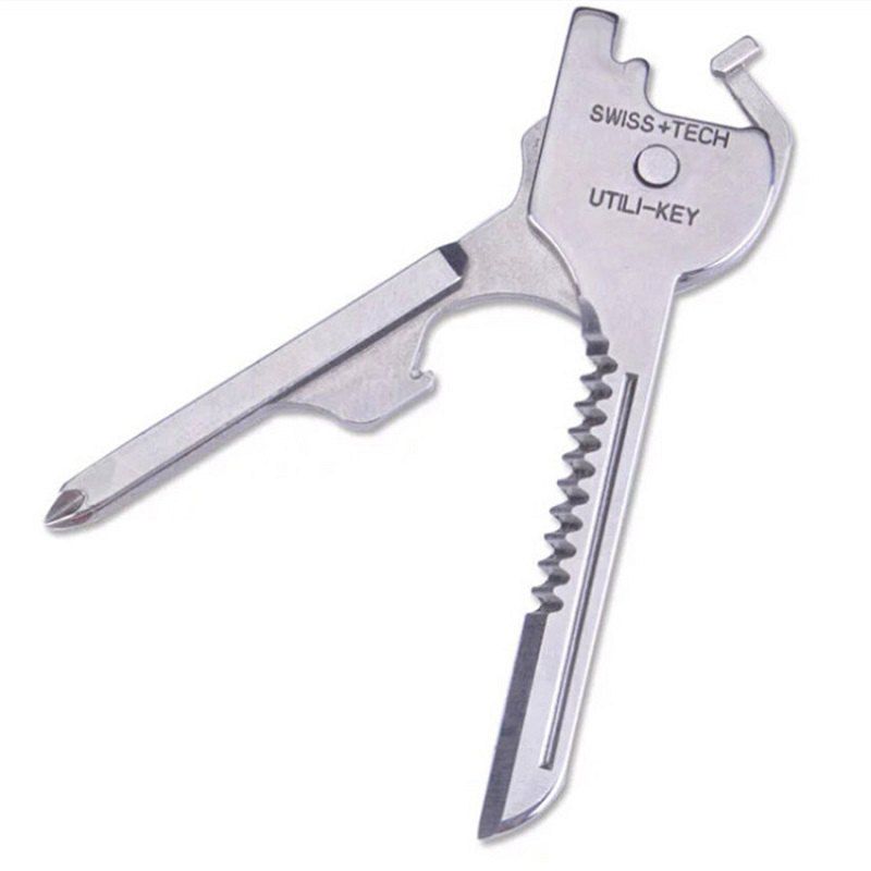 

Outdoor Multifunctional Key Ring Multifunction Tool 6 in One Folding Swiss Creative Technology, Stainless steel
