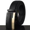 Nouvelle ceinture automatique en cuir pour hommes - NOIR / OR 120CM