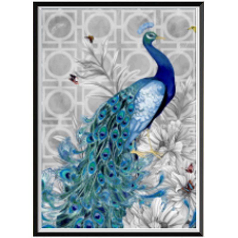 41 Off 21 Naiyue 34 Bleu Paon Animal Imprimer Dessiner Diamant Peinture Diamant Broderie En Bleu Dresslily France