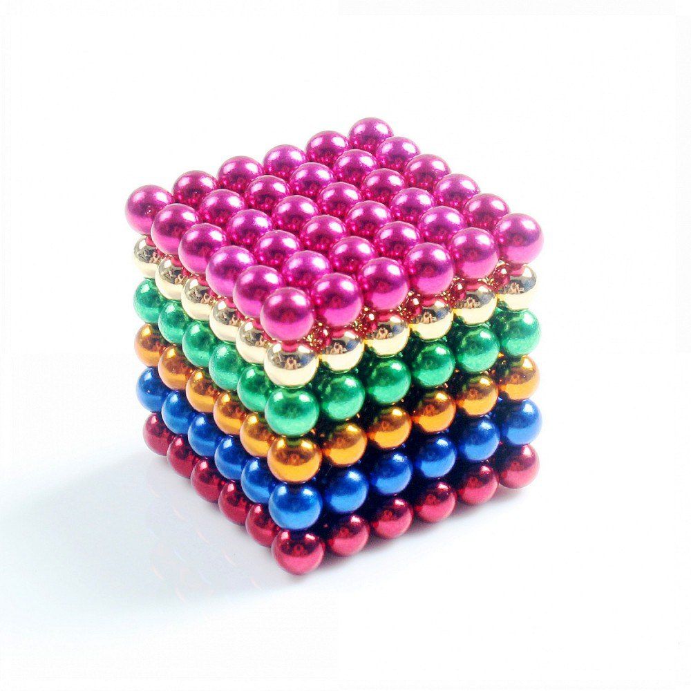 

Magnetic Balls (5MM Set of 216 Balls) DIY Multicolor Stainless Steel Sculptures Healing Creative Toys Magic Cube, Colour