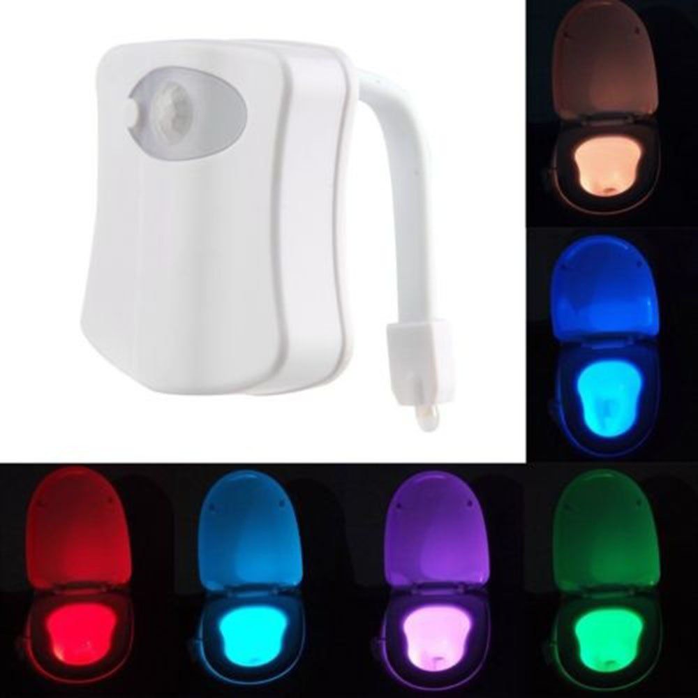 

Colorful Motion Sensor Toilet Nightlight Home Toliet Bathroom Human Body Auto Motion Activated Sensor Seat Light Night