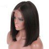 Brésiliens Yaki cheveux humains Bob Lace Front perruques couleur noire 10 12 14 pouces - Noir 12INCH