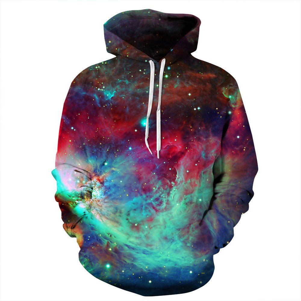 

Men's Hoodie Casual Comforty Print Long Sleeve Hoodie, Colormix
