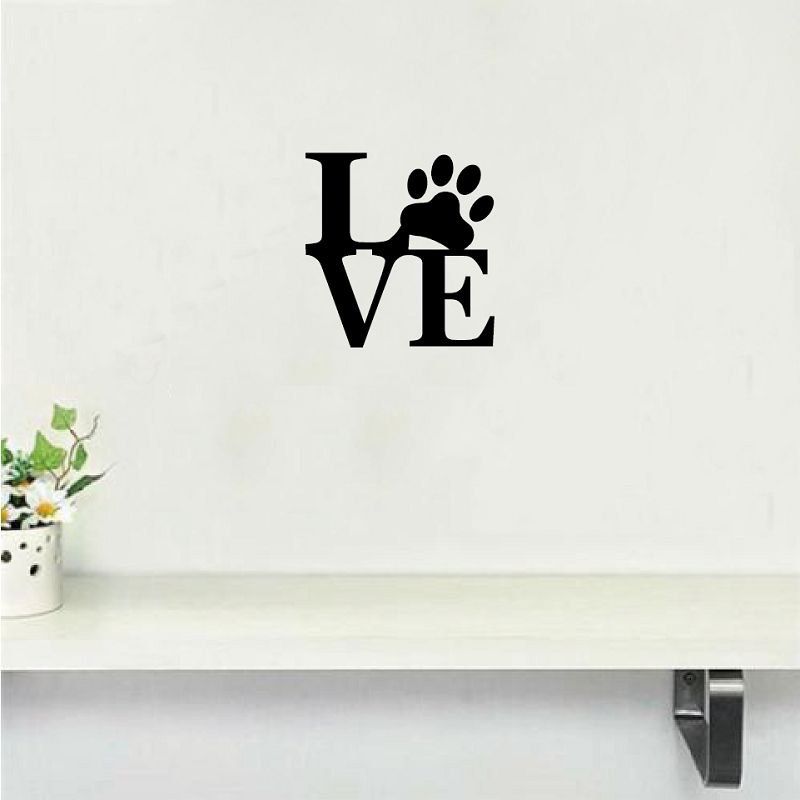 2018 Dog 55 Cute Love Paw Print Wall Sticker Cartoon Animal Dog 55 Cute Love Paw Print Wall Sticker Cartoon Animal Vinyl Decal For