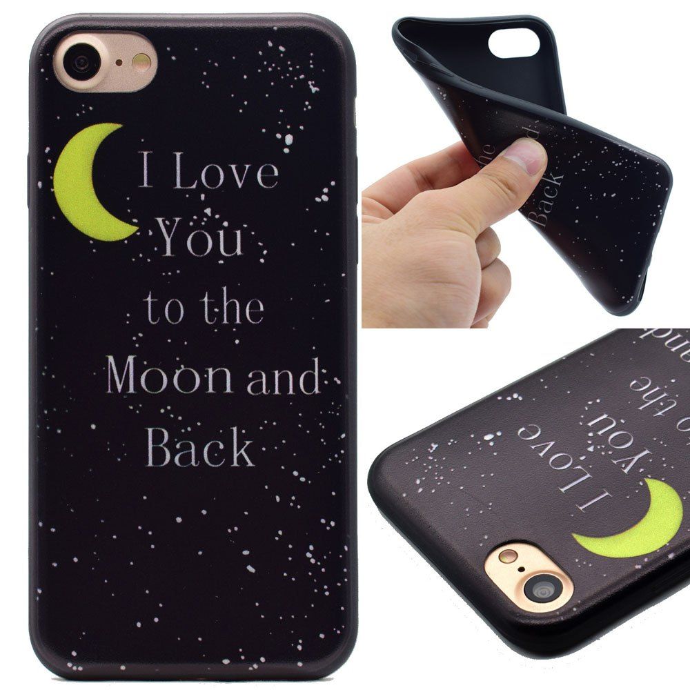 

Moon Pattern TPU Soft case for iPhone 7 / 8, Black