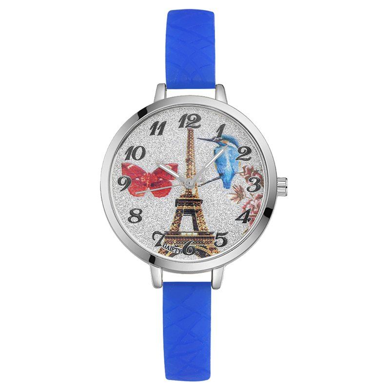 

GAIETY G293 Ladies Fashion Tower Analog Quartz Silicone Wrist Watch, Blue