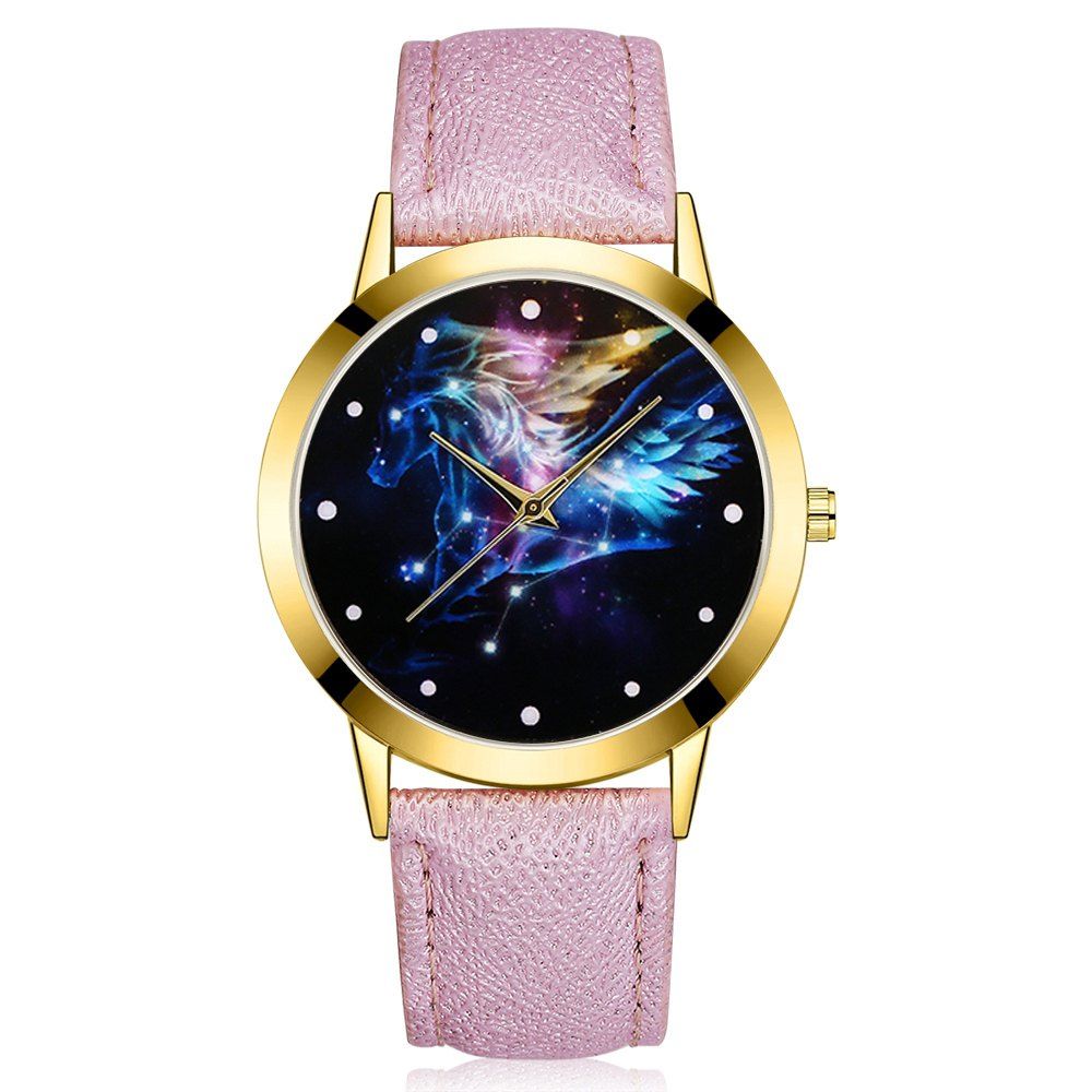 

GAIETY G379 Women Starry Sky Face Leather Watch, Purple