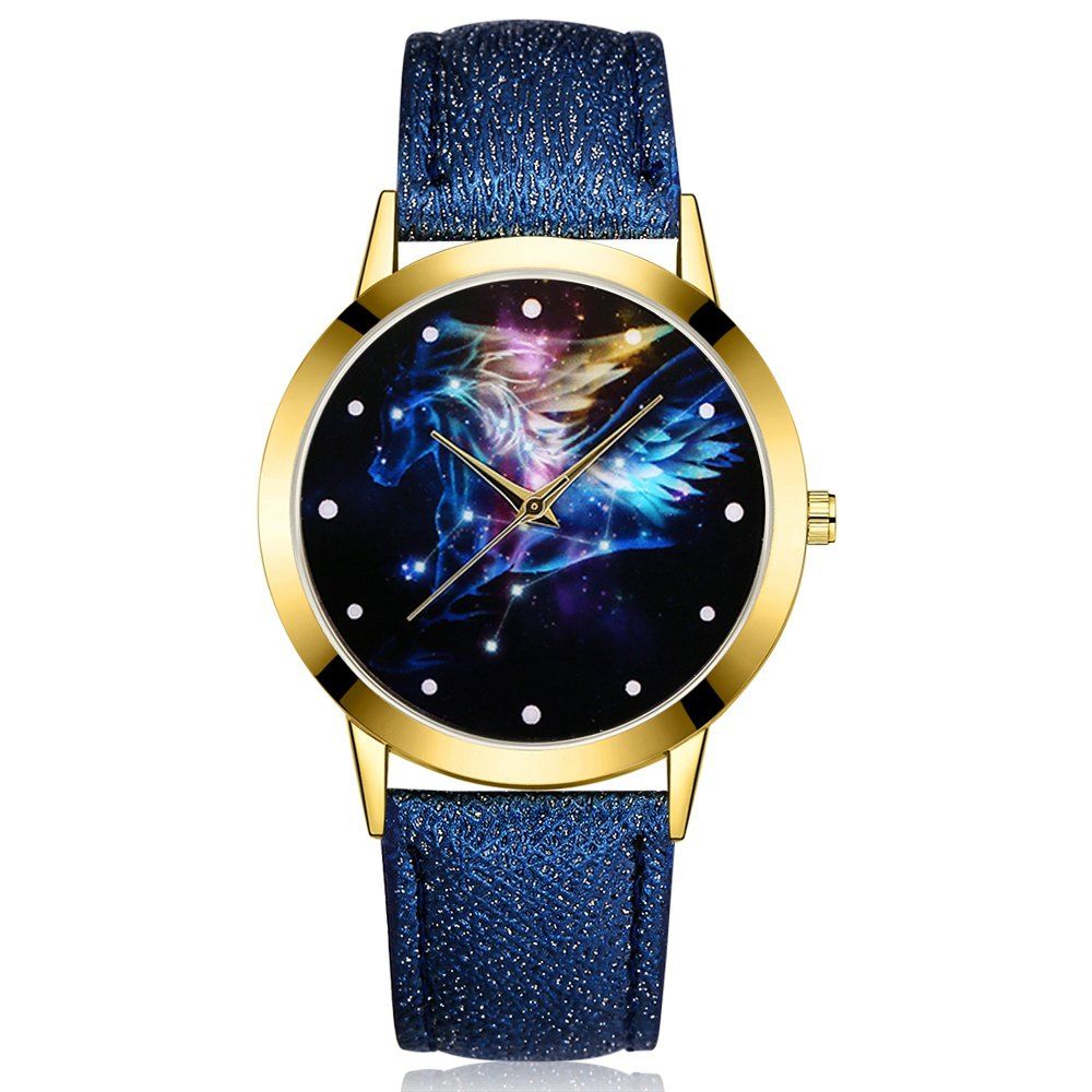 

GAIETY G379 Women Starry Sky Face Leather Watch, Royal