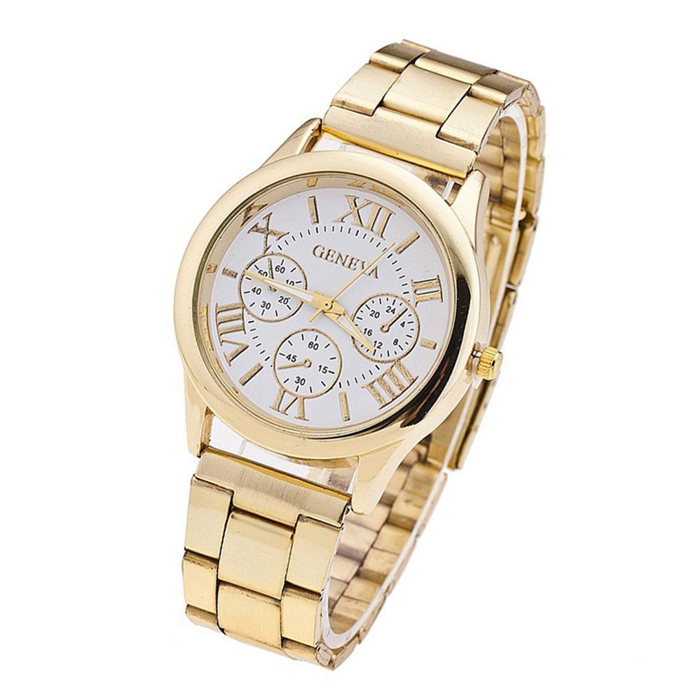

fashion style Geneva quartz Men's watch, White