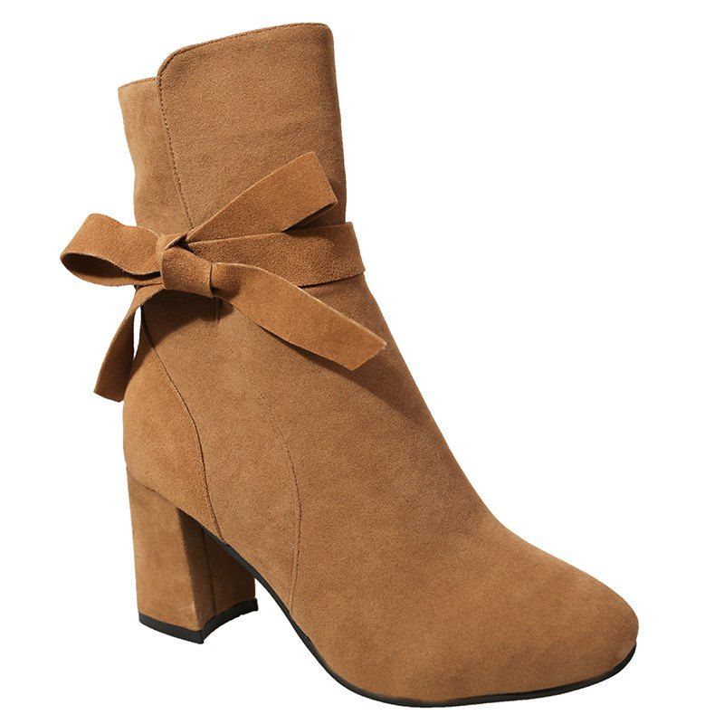 

Thick Heel Lace Martin Boots, Camel