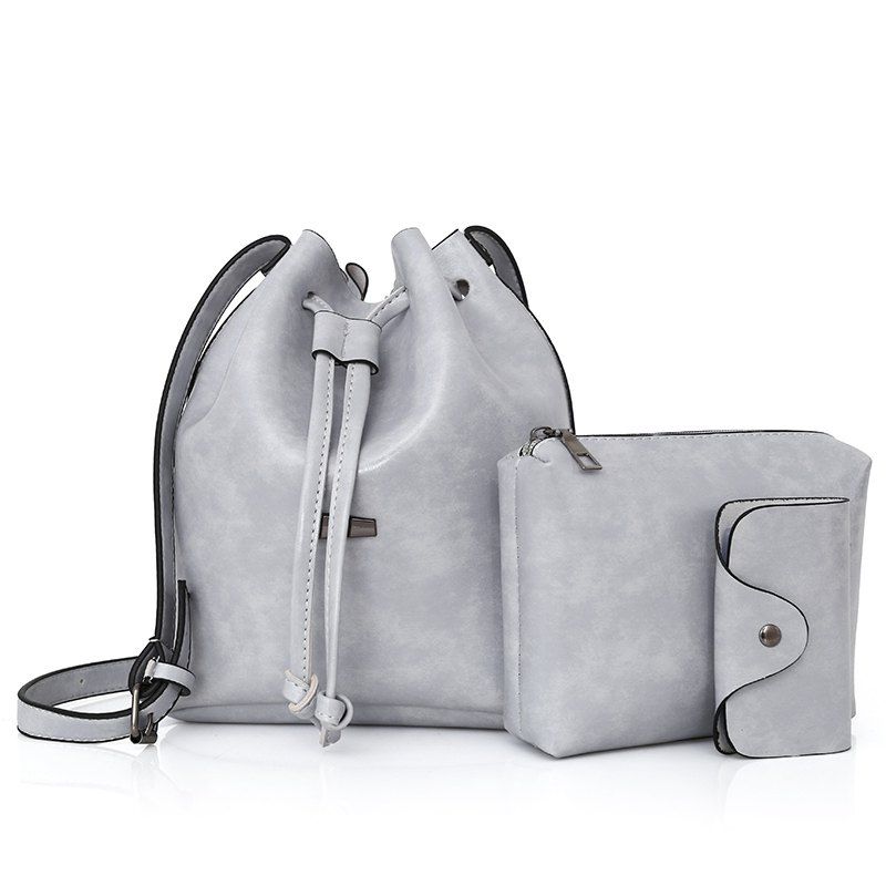 

Mother Bucket Bag Fashion Shoulder Messenger Bag, Gray