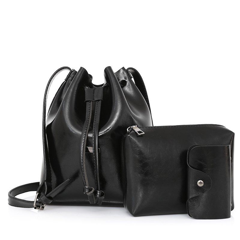 

Mother Bucket Bag Fashion Shoulder Messenger Bag, Black