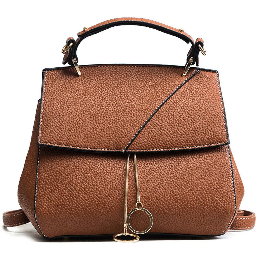 

Female Personality Portable Diagonal Shoulder Bag, Brown