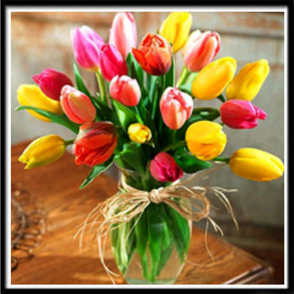 

NAIYUE 9407 Tulip Print Draw 5D Diamond Painting Diamond Embroidery, Colormix